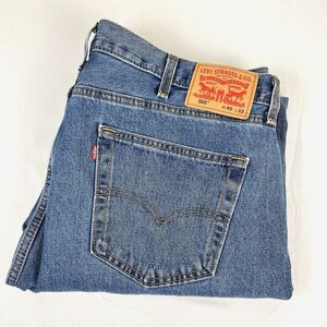 Levi's 505 Denim Jeans Regular Fit Medium Wash Straight‎ Leg Mens 40x32